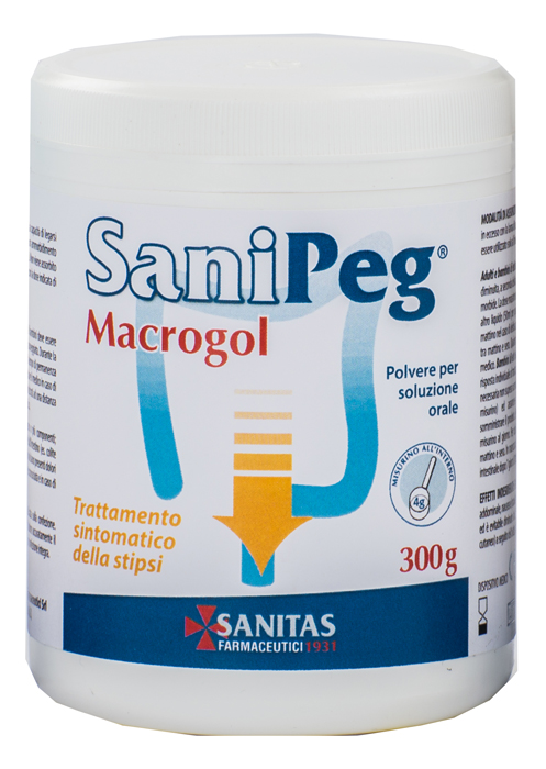 SANIPEG MACROGOL POLVERE PER SOLUZIONE ORALE BARATTOLO 300 G - farmacialombardia.it