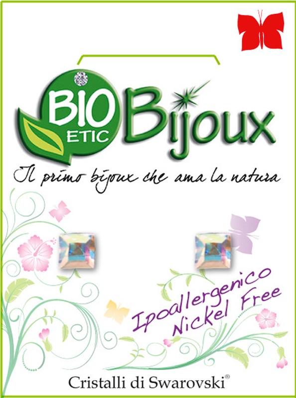 ORECCHINO CARRE' 4MM AURORA BOREALE - farmacialombardia.it