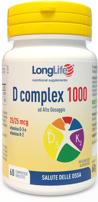 LONGLIFE D COMPLEX 1000 60 COMPRESSE - farmacialombardia.it