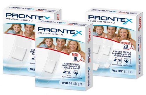 CEROTTO PRONTEX WATER STRIPS ASSORTITO 20 PEZZI - farmacialombardia.it