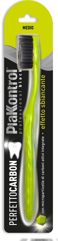 PLAKKONTROL PERFETTO CARBON SPAZZOLINO MANUALE BLISTER 1 PEZZO - farmacialombardia.it