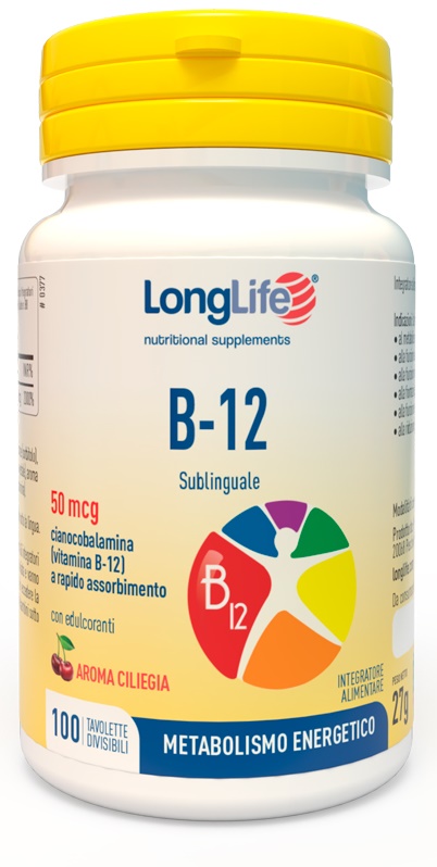 LONGLIFE B12 50MCG SUBLINGUALE 100 TAVOLETTE - farmacialombardia.it