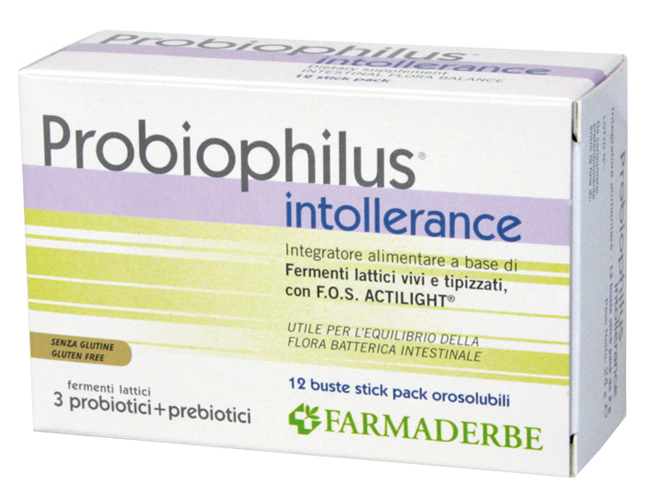 PROBIOPHILUS INTOLLERANCE 12 STICK PACK - farmacialombardia.it