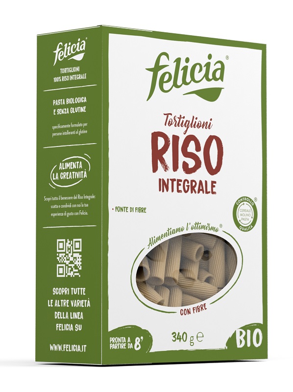 FELICIA BIO RISO INTEGRALE TORTIGLIONI 340 G - farmacialombardia.it