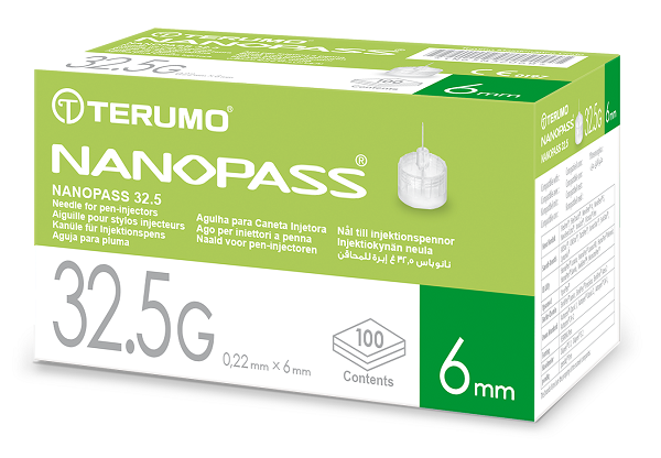 AGO PER PENNA DA INSULINA NANOPASS 32,5 GAUGE LUNGHEZZA 6 MM 100 PEZZI - farmacialombardia.it