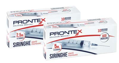 SIRINGA PRONTEX 5 ML AGO IND 10 PEZZI - farmacialombardia.it