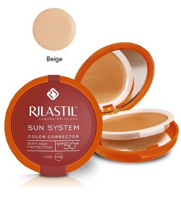 RILASTIL SUN SYSTEM PHOTO PROTECTION THERAPY SPF50+ COMPATTO BEIGE 10 ML - farmacialombardia.it