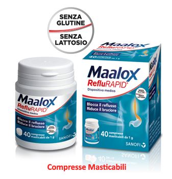 MAALOX REFLURAPID 40 COMPRESSE MASTICABILI - farmacialombardia.it