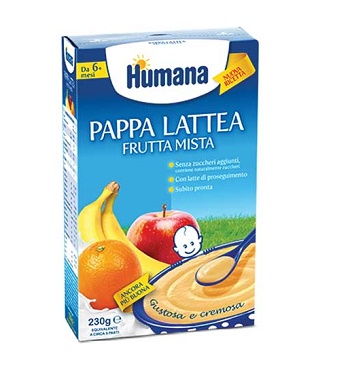 HUMANA PAPPA FRUTTA MISTA 230 G - farmacialombardia.it