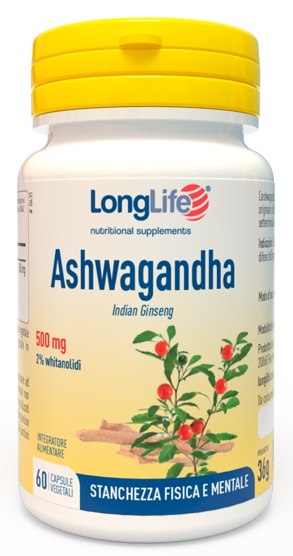 LONGLIFE ASHWAGANDHA 60 CAPSULE 500 MG - farmacialombardia.it