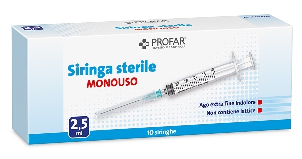 SIRINGA MONOUSO 2,5ML PROFAR - farmacialombardia.it