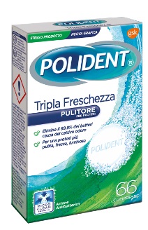 POLIDENT TRIPLA FRESCHEZZA 66 COMPRESSE - farmacialombardia.it