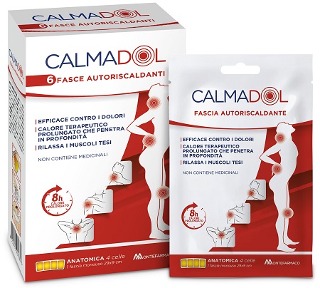 CALMADOL FASCIA RISCALDANTE PACK 6 PEZZI - farmacialombardia.it