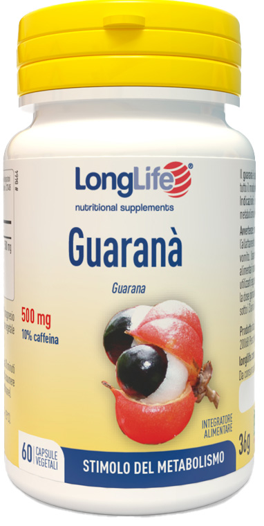 LONGLIFE GUARANA' 60 CAPSULE VEGETALI - farmacialombardia.it
