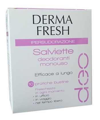 DERMAFRESH IPERSUDORAZIONE 10 SALVIETTINE DEODORANTI - farmacialombardia.it