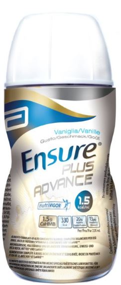 ENSURE PLUS ADVANCE VANIGLIA 4 BOTTIGLIE DA 220 ML - farmacialombardia.it