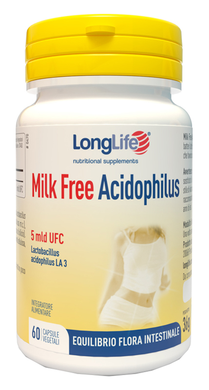 LONGLIFE MILK FREE ACIDOPHILUS 60 CAPSULE VEGETALI - farmacialombardia.it