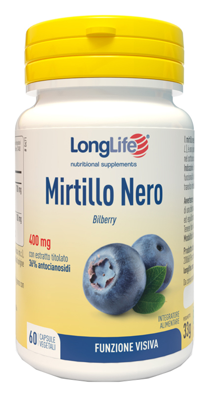LONGLIFE MIRTILLO NERO 60 CAPSULE VEGETALI - farmacialombardia.it