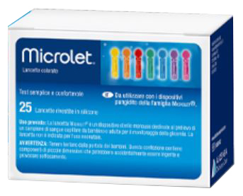 LANCETTE PUNGIDITO PER DISPOSITIVO MICROLET 25 PEZZI - farmacialombardia.it