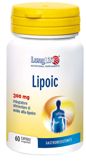 LONGLIFE LIPOIC 300 MG 60 CAPSULE VEGETALI DA 500 MG - farmacialombardia.it
