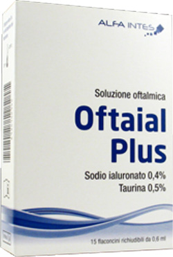 SOLUZIONE OFTALMICA OFTAIAL PLUS ACIDO IALURONICO 0,4% E TAURINA 15 FLACONCINI RICHIUDIBILI DA 0,6 ML - farmacialombardia.it