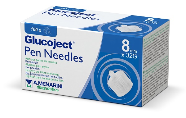 AGO PER PENNA DA INSULINA GLUCOJECT 8 MM GAUGE 32 100 PEZZI - farmacialombardia.it
