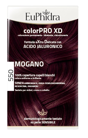 EUPHIDRA COLORPRO XD 550 MOGANO GEL COLORANTE CAPELLI IN FLACONE + ATTIVANTE + BALSAMO + GUANTI - farmacialombardia.it