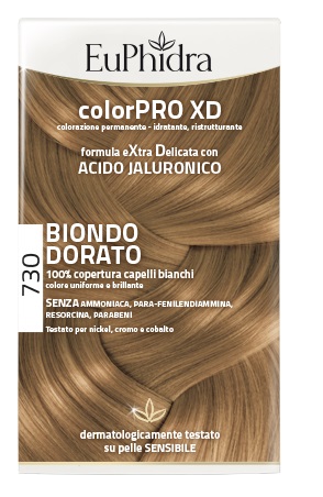 EUPHIDRA COLORPRO XD 730 BIONDO DORATO GEL COLORANTE CAPELLI IN FLACONE + ATTIVANTE + BALSAMO + GUANTI - farmacialombardia.it