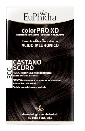 EUPHIDRA COLORPRO XD 300 CASTANO SCURO GEL COLORANTE CAPELLI IN FLACONE + ATTIVANTE + BALSAMO + GUANTI - farmacialombardia.it