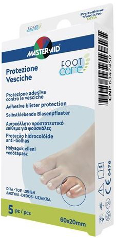 IDROCOLLOIDE MASTER-AID FOOTCARE VESCICHE DITA 60X20 MM 5 PEZZI A2 - farmacialombardia.it