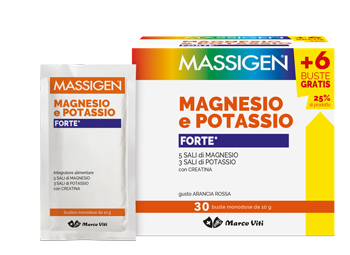 MASSIGEN MAGNESIO E POTASSIO FORTE 24 BUSTINE + 6 GRATIS - farmacialombardia.it