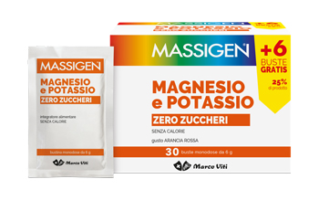 MASSIGEN MAGNESIO E POTASSIO ZERO ZUCCHERI 24 BUSTINE + 6 GRATIS - farmacialombardia.it