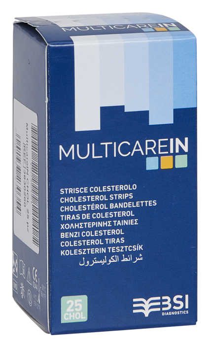 STRISCE MISURAZIONE GLICEMIA MULTICARE IN GLUCOSIO ELETTRODO 50 PEZZI - farmacialombardia.it
