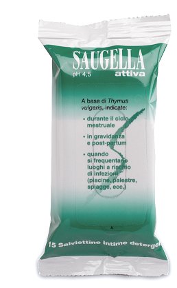 SAUGELLA ATTIVA SALVIETTINE 15 BUSTINE - farmacialombardia.it