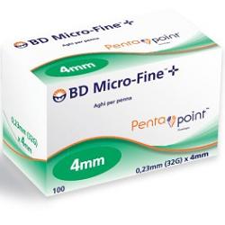 AGO PER PENNA DA INSULINA BD MICROFINE PENTAPOINT GAUGE 32 4 MM 100 PEZZI - farmacialombardia.it