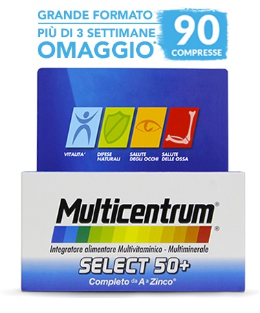 MULTICENTRUM SELECT 50+ 90 COMPRESSE - farmacialombardia.it