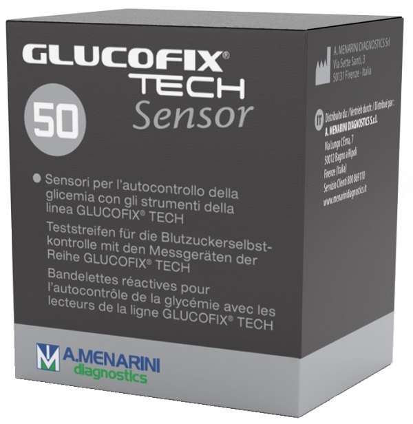STRISCE MISURAZIONE GLICEMIA GLUCOFIX TECH SENSOR 50 PEZZI - farmacialombardia.it