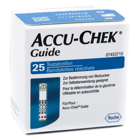 STRISCE MISURAZIONE GLICEMIA ACCU-CHEK GUIDE 25 PEZZI CONFEZIONE RETAIL - farmacialombardia.it