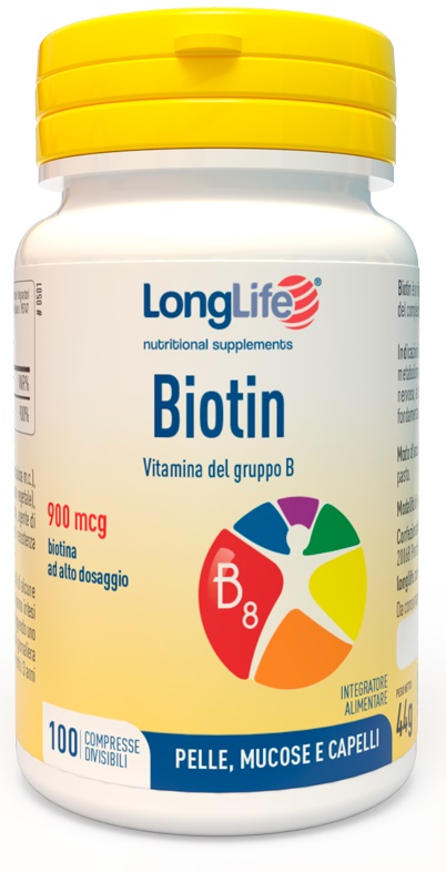 LONGLIFE BIOTIN 900 MCG 100 COMPRESSE - farmacialombardia.it