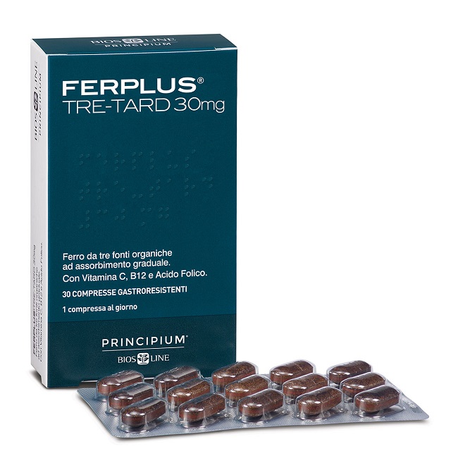 PRINCIPIUM FERPLUS TRE RETARD 30MG 30 COMPRESSE GASTRORESISTENTI - farmacialombardia.it