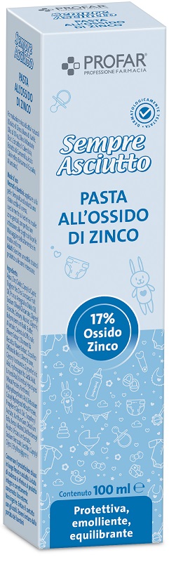 PROFAR SEMPRE ASCIUTTO PASTA ALL'OSSIDO DI ZINCO 17% 100 ML - farmacialombardia.it