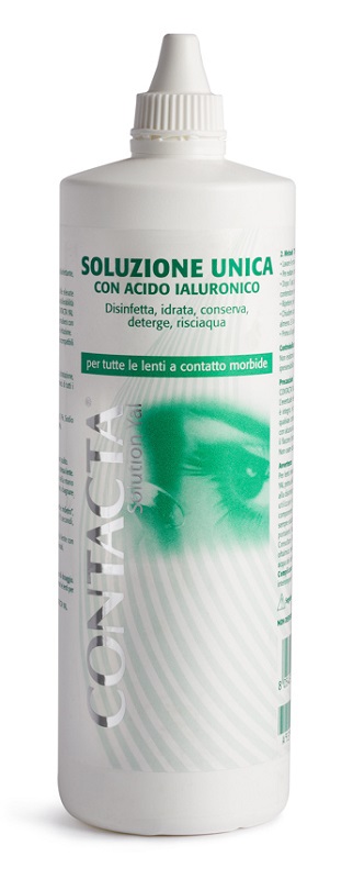 SOLUZIONE UNICA CON ACIDO IALURONICO PER LENTI A CONTATTO CONTACTA SOLUTION 360 ML - farmacialombardia.it