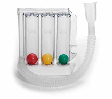 DISPOSITIVO PER ESERCITAZIONE DELLA RESPIRAZIONE CON INSPIRAZIONE MONOPAZIENTE RESPIPROGRAM CORPO A 3 CAMERE CON INDICATORI MOBILI CON TUBO E BOCCAGLIO IN POLIETILENE - farmacialombardia.it