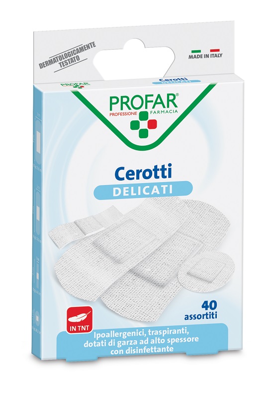 CEROTTO TESSUTO NON TESSUTO DELICATO ASSORTITI 40 PEZZI PROFAR - farmacialombardia.it