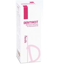 DERMACIT SPRAY FLACONE CILINDRICO IN PE BIANCO CON TASTO EROGATORE SPRAY IN PP BIANCO E CAPPUCCIO SALVATASTO TRASPARENTE,DISPOSITIVO MEDICO 1 PZ - farmacialombardia.it