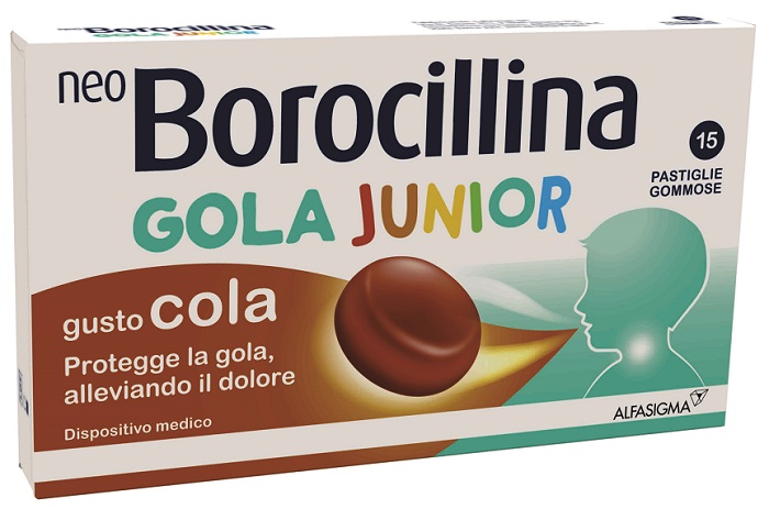 NEOBOROCILLINA GOLA JUNIOR 15 PASTIGLIE GUSTO COLA - farmacialombardia.it