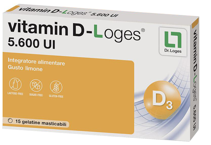 VITAMIN D-LOGES 15 GELATINE MASTICABILI GUSTO LIMONE - farmacialombardia.it