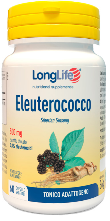 LONGLIFE ELEUTEROCOCCO 0,8% 60 CAPSULE 500MG - farmacialombardia.it