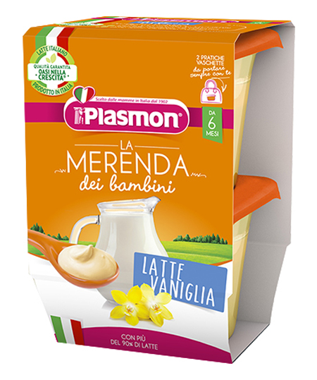 PLASMON LA MERENDA DEI BAMBINI MERENDE LATTE VANIGLIA ASETTICO 2 X 120 G - farmacialombardia.it