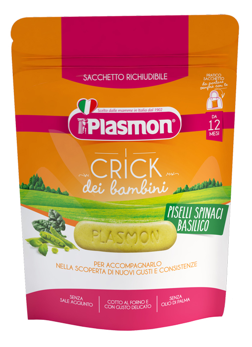 PLASMON CRICK SPINACI E PISELLI 100 G - farmacialombardia.it